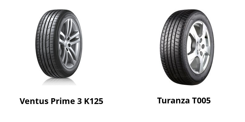 Hankook Ventus Prime 3 K125 vs Bridgestone Turanza T005